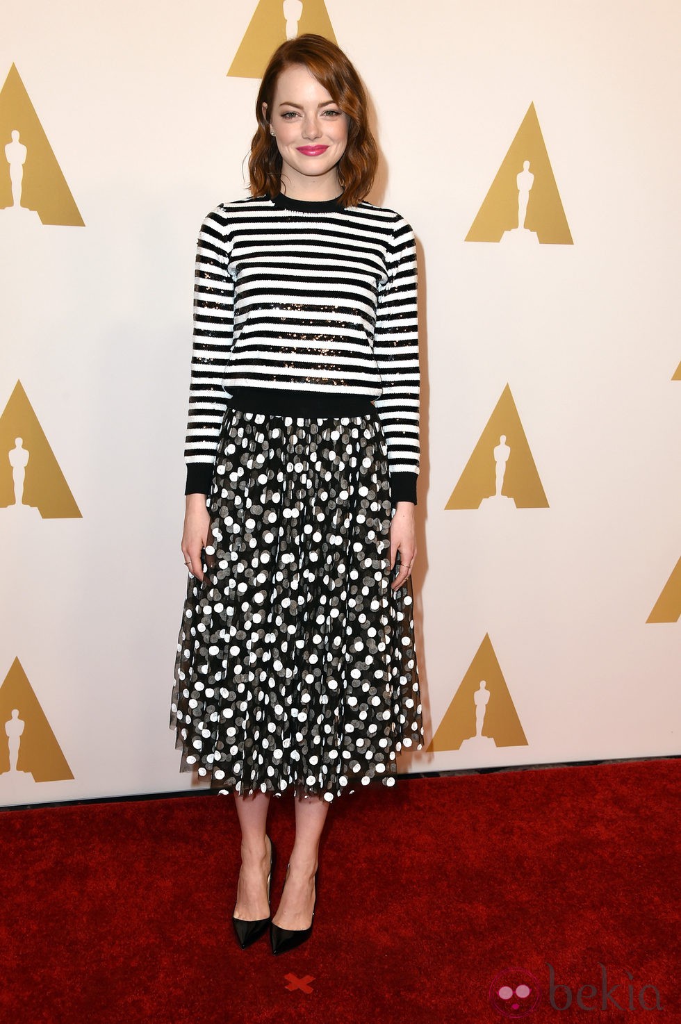 Emma Stone en el almuerzo de los nominados a los Premios Oscar 2015