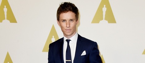 Eddie Redmayne en el almuerzo de los nominados a los Premios Oscar 2015