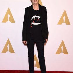 Diane Warren en el almuerzo de los nominados a los Premios Oscar 2015