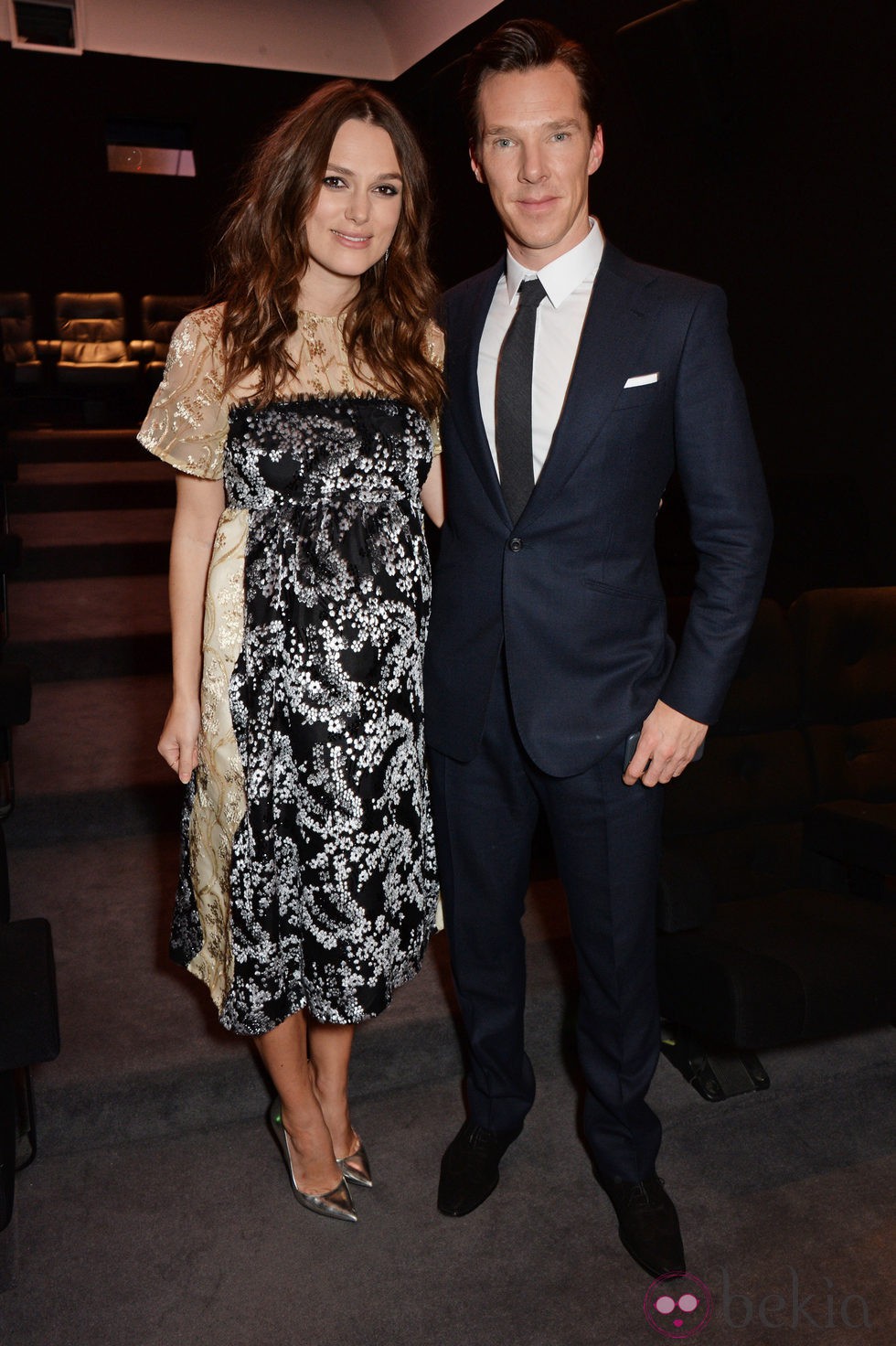 Keira Knightley y Benedict Cumberbatch en una proyección de 'The imitation game' en Londres