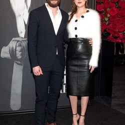 Jamie Dornan y Dakota Johnson en el estreno de 'Cincuenta sombras de Grey' en Nueva York