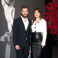 Jamie Dornan y Dakota Johnson en el estreno de 'Cincuenta sombras de Grey' en Nueva York