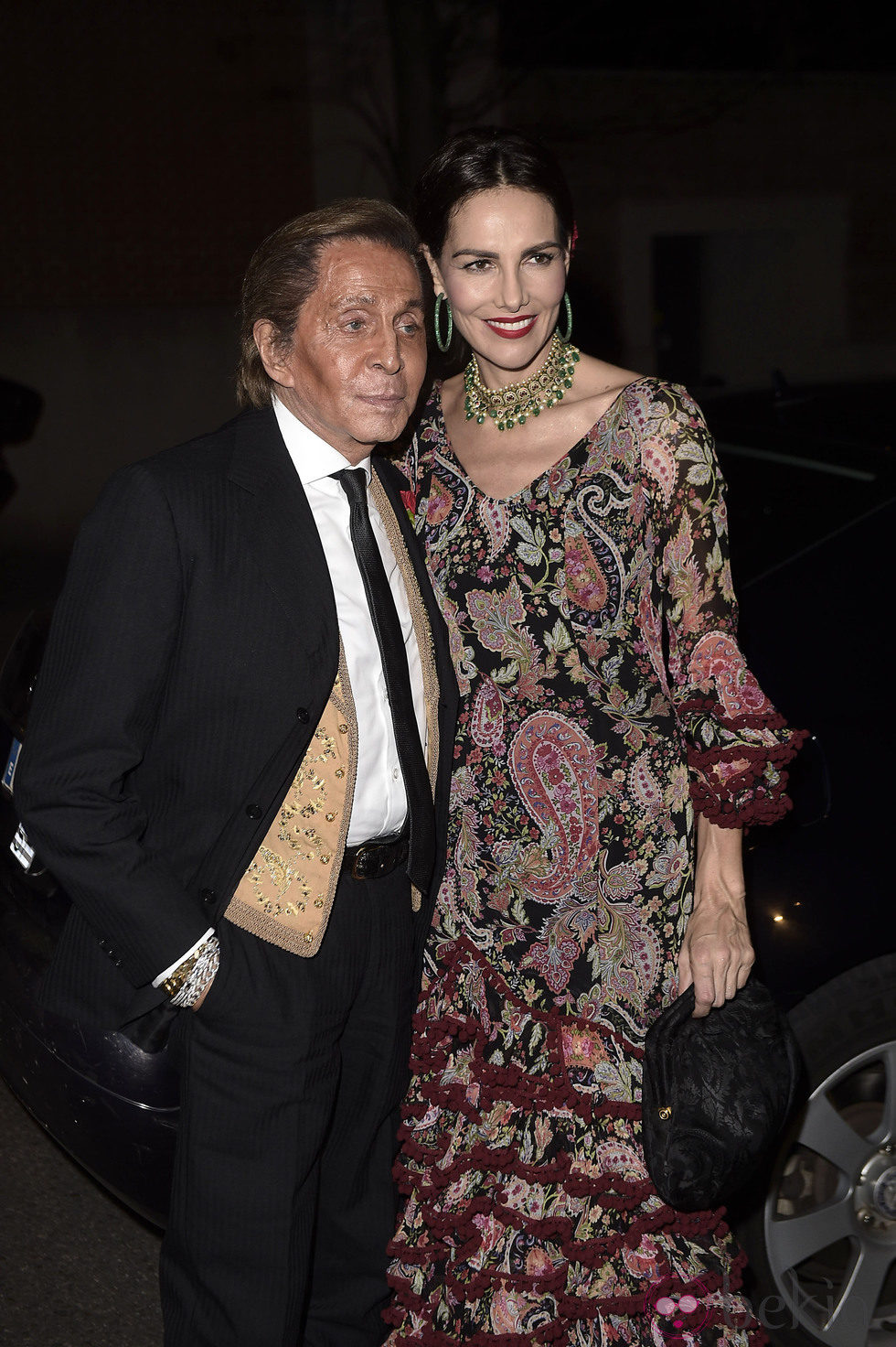 Valentino y Adriana Abascal en la fiesta en honor a Valentino celebrada en Madrid