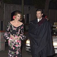 Rafael Medina y Laura Vecino en la fiesta en honor a Valentino celebrada en Madrid