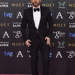 Miguel Poveda en la alfombra roja de los Goya 2015