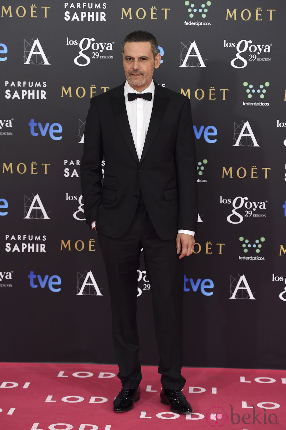 Roberto Enríquez en la alfombra roja de los premios Goya 2015