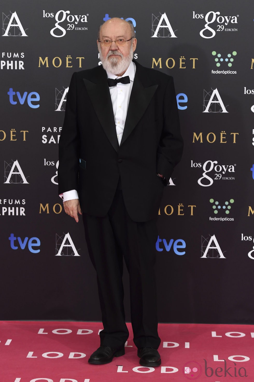 José Luis Cuerda en la alfombra rosa de los Goya 2015