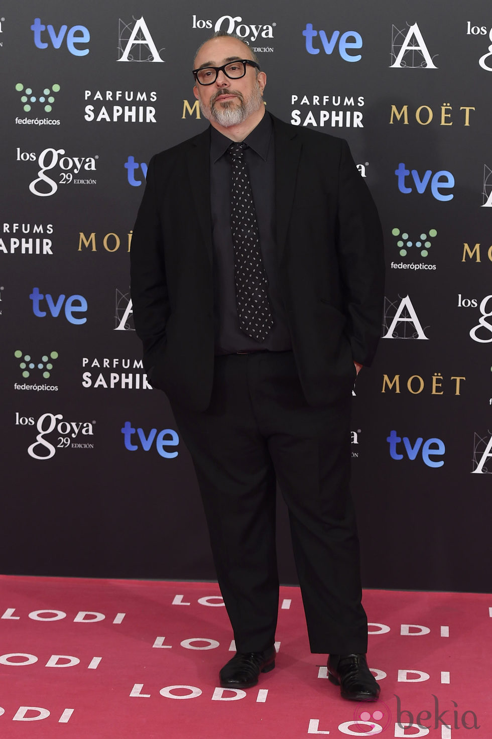 Álex de la Iglesia en la alfombra roja de los Goya 2015