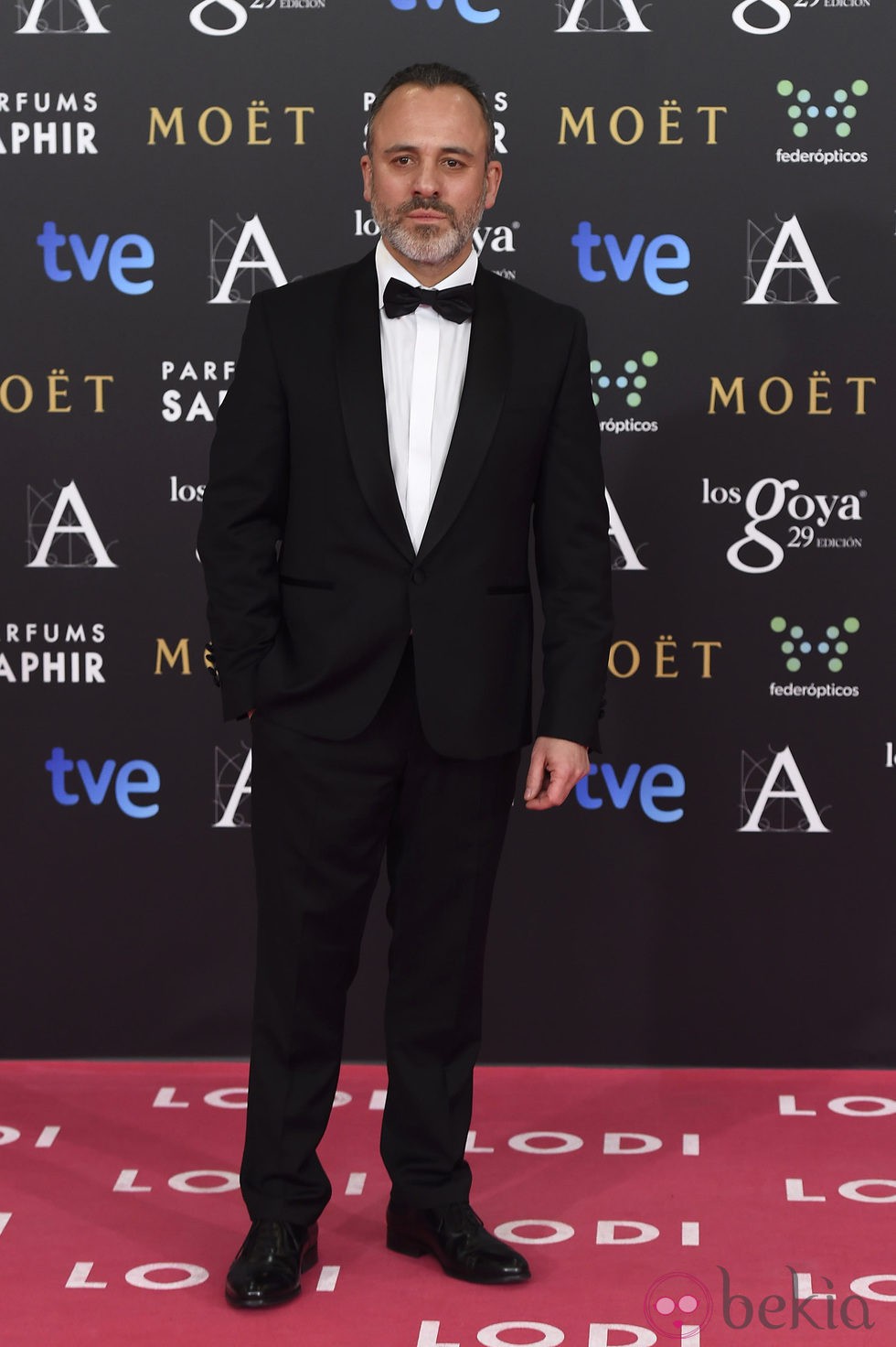 Javier Gutiérrez en la alfombra roja de los premios Goya 2015