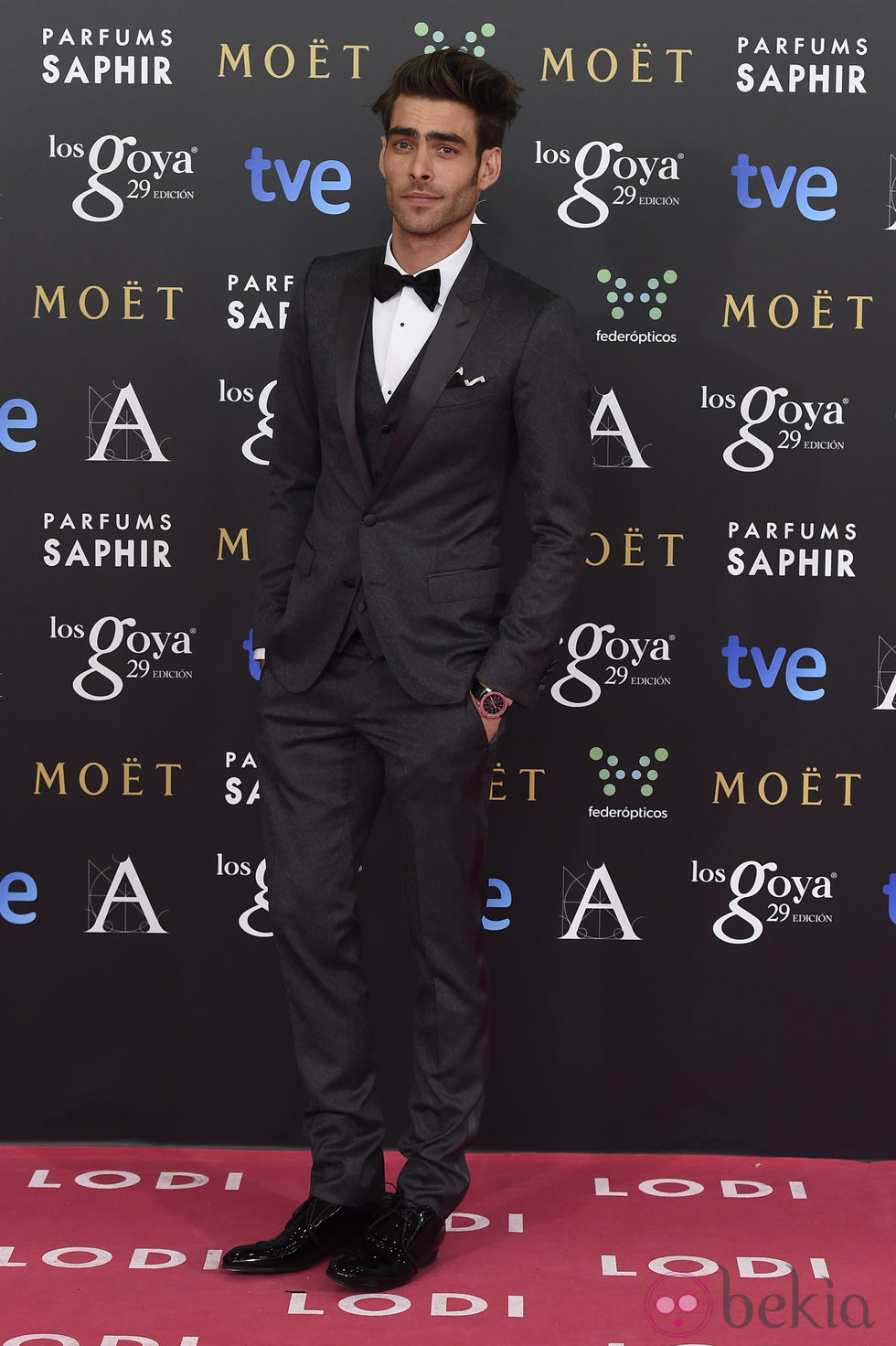 Jon Kortajarena en la alfombra roja de los Goya 2015