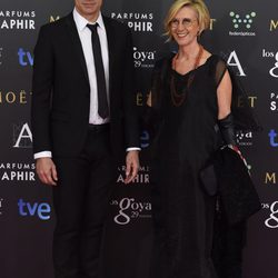 Toni Cantó y Rosa Díez en la alfombra roja de los Goya 2015