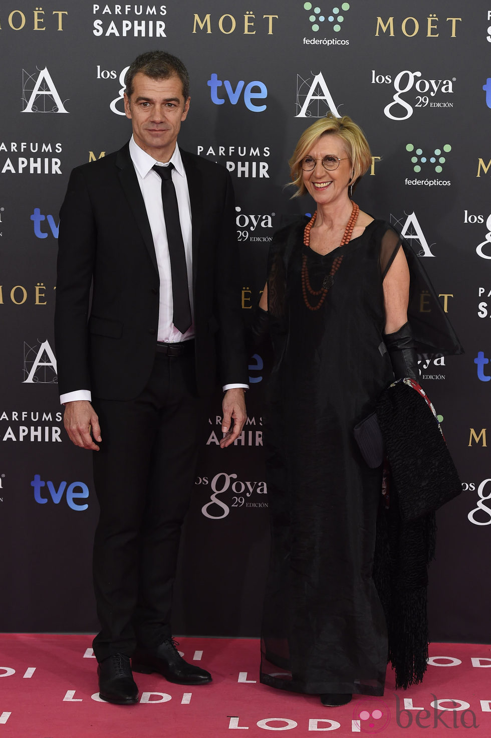 Toni Cantó y Rosa Díez en la alfombra roja de los Goya 2015