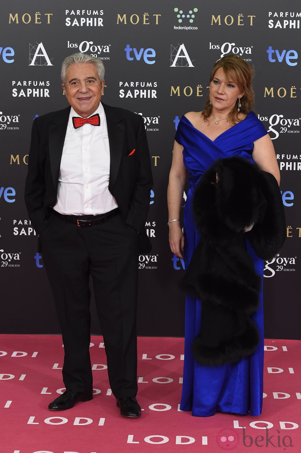 Andrés Pajares en la alfombra rosa de los Goya 2015