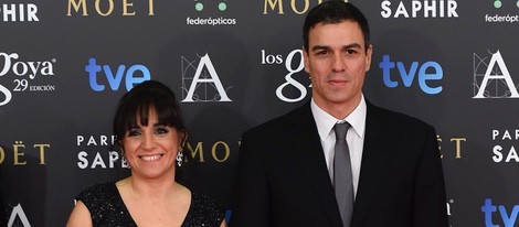 Judith Colell y Pedro Sánchez en los Premios Goya 2015