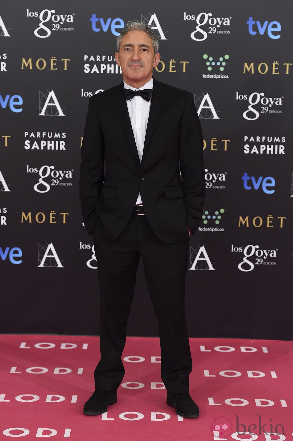 Jon Sistiaga en la alfombra rosa de los Goya 2015