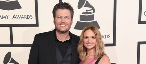 Blake Shelton y Miranda Lambert en los Grammy 2015