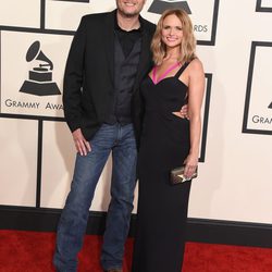 Blake Shelton y Miranda Lambert en los Grammy 2015