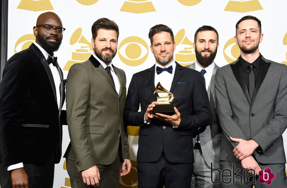 La banda Street Symphony en la entrega de la 57º edición de los Premios Grammy