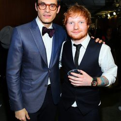 John Mayer y Ed Sheeran en los premios Grammy 2015