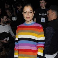 Hiba Abouk en el front row de Davidelfín en Madrid Fashion Week otoño/invierno 2015/2016