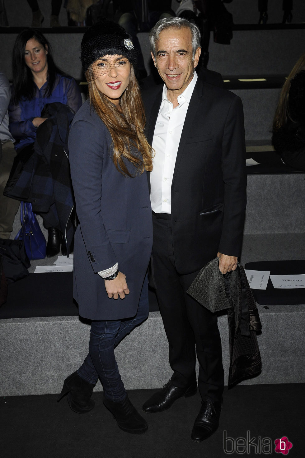 Irene Meritxell e Imanol Arias en el front row de Roberto Torretta en Madrid Fashion Week otoño/invierno 2015/2016