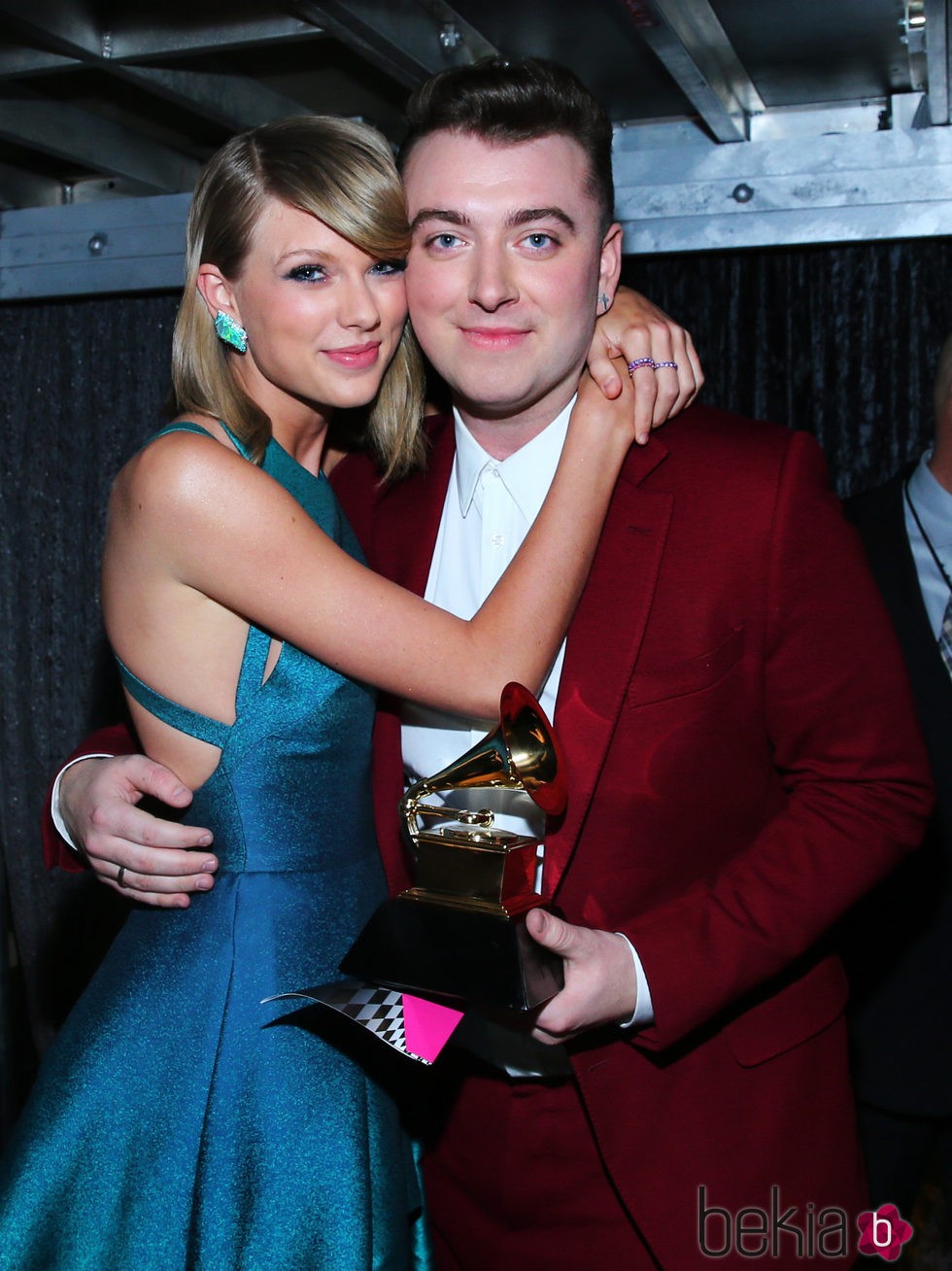 Taylor Swift y Sam Smith en los premios Grammy 2015