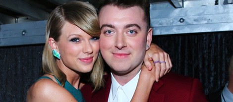 Taylor Swift y Sam Smith en los premios Grammy 2015