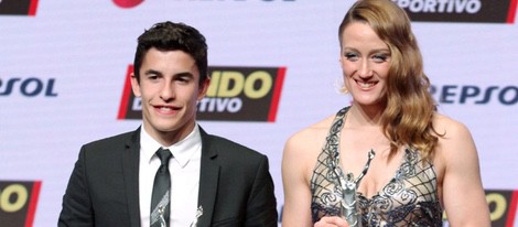 Marc Márquez y Mireia Belmonte en la gala Mundo Deportivo 2015