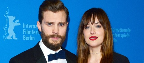 Jamie Dornan y Dakota Johnson en el estreno de 'Cincuenta sombras de Grey' en la Berlinale 2015