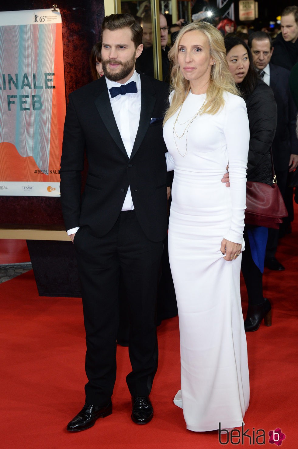 Sam Taylor-Johnson y Jamie Dornan en el estreno de 'Cincuenta sombras de Grey' en la Berlinale 2015