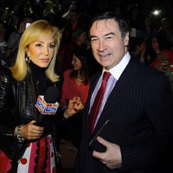 Carmen Lomana con Pedro Jota Ramírez en la Madrid Fashion Week