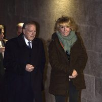 José María Álvarez del Manzano y Esperanza Aguirre en el tanatorio del padre de Cristina Cifuentes