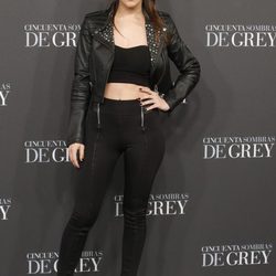 La Dama en el estreno de 'Cincuenta sombras de Grey' en Madrid