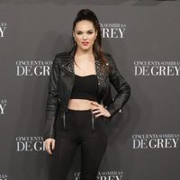 La Dama en el estreno de 'Cincuenta sombras de Grey' en Madrid