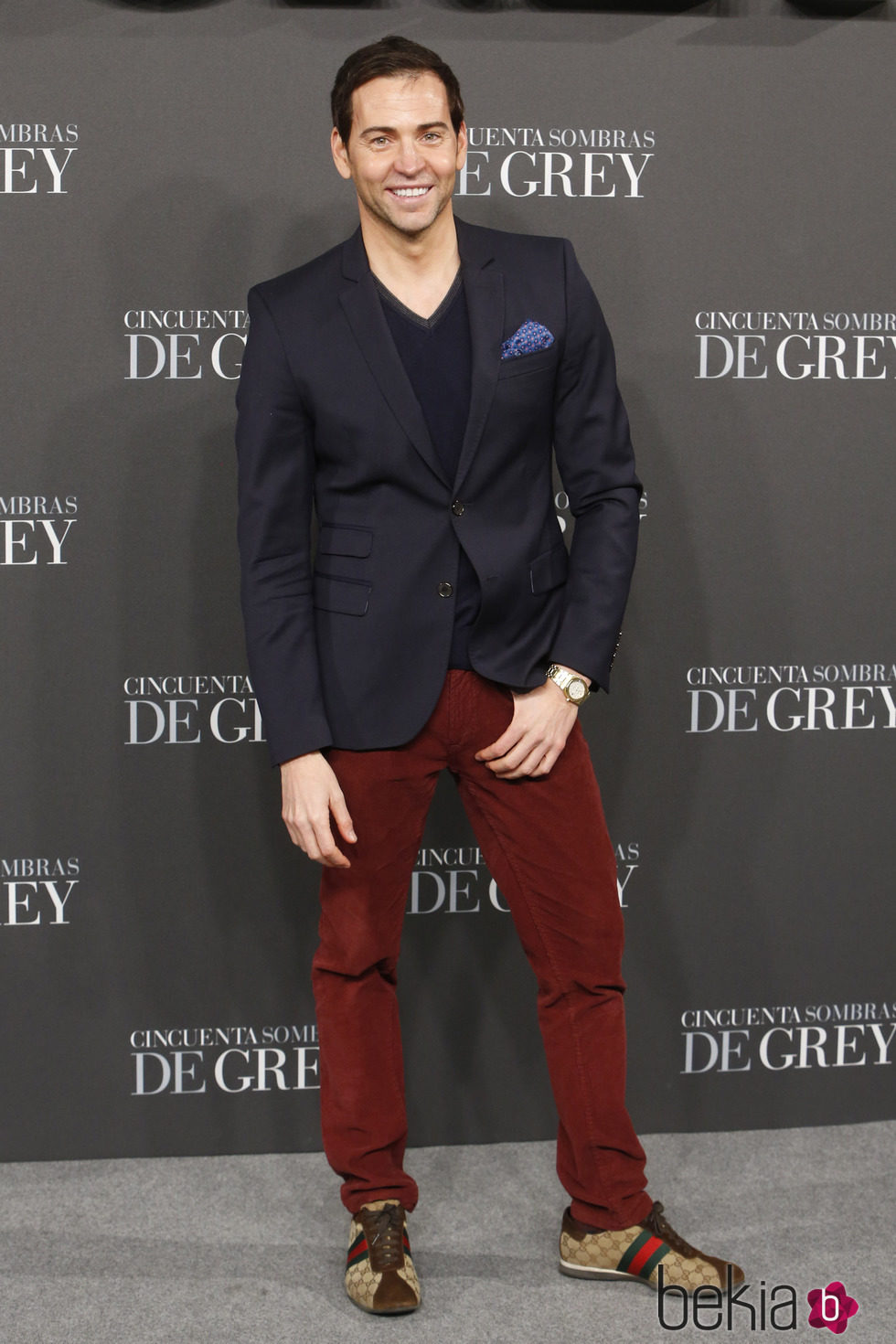 David Meca en el estreno de 'Cincuenta sombras de Grey' en Madrid