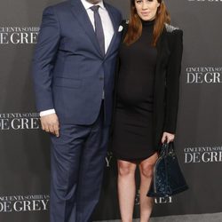 Miki Nadal y Carola Escámez en el estreno de 'Cincuenta sombras de Grey' en Madrid