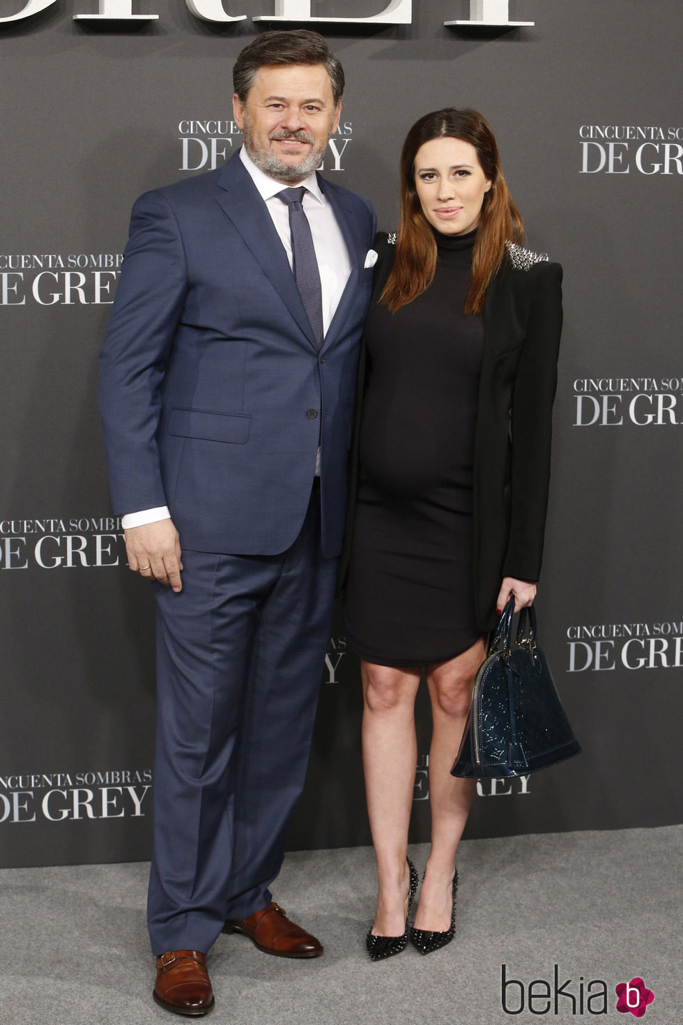 Miki Nadal y Carola Escámez en el estreno de 'Cincuenta sombras de Grey' en Madrid