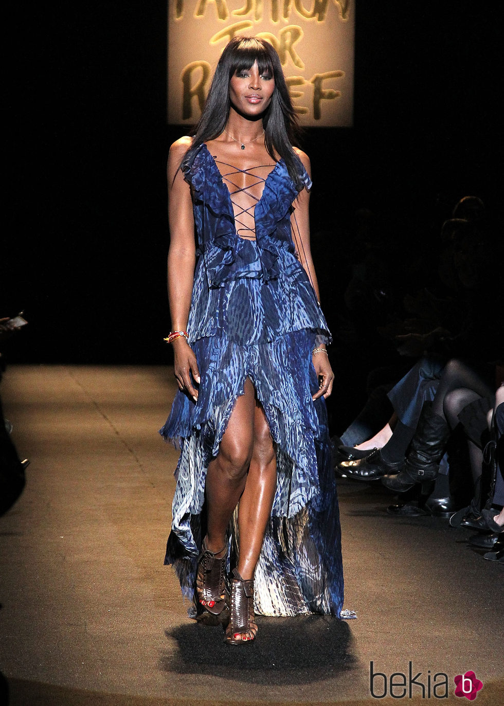 Naomi Campbell en el desfile Fashion for Relief de Nueva York