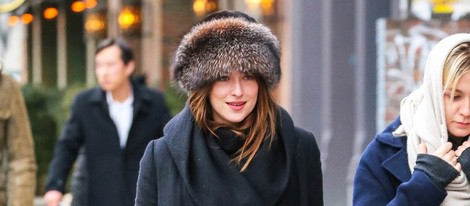 Dakota Johnson en Nueva York tras el estreno de 'Cincuenta sombras de Grey'