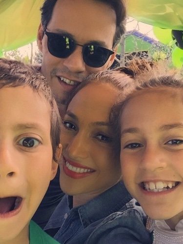 Marc Anthony y Jennifer Lopez en el cumpleaños de sus hijos Emme y Max