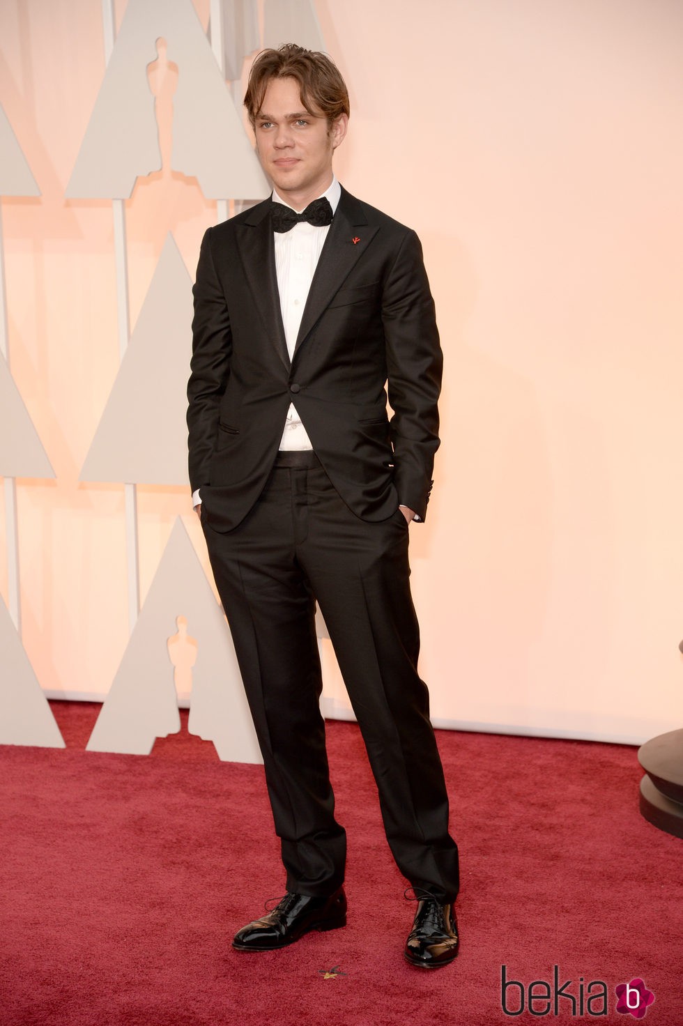 Ellar Coltrane en la alfombra roja de los Oscar 2015