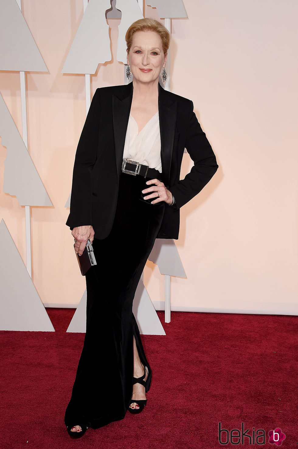 Meryl Streep en la alfombra roja de los premios Oscar 2015