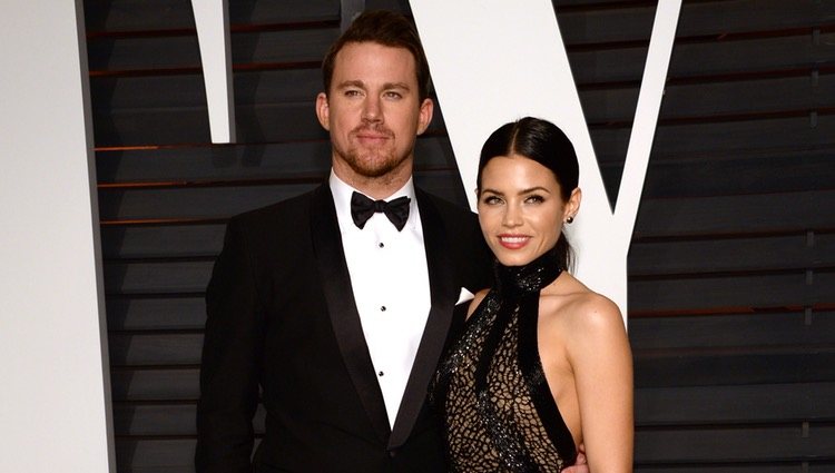 Channing Tatum y Jenna Dewan en la fiesta Vanity Fair tras los Oscar 2015