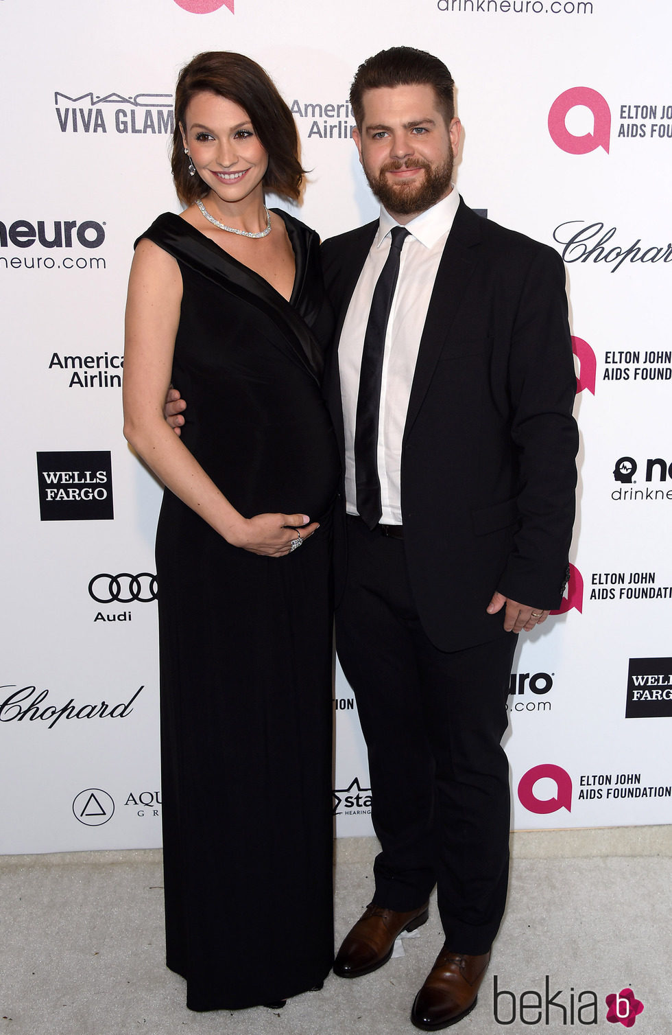 Jack Osborne y Lisa Stelly en la fiesta de Elton John tras los Oscar 2015