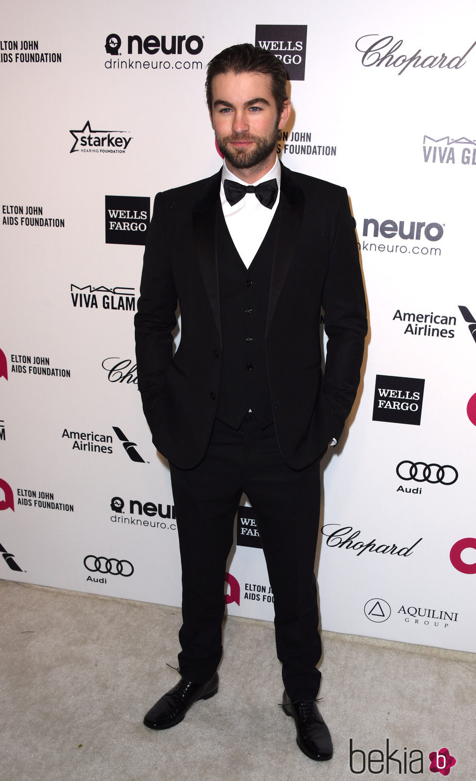 Chace Crawford en la fiesta de Elton John tras los Oscar 2015