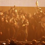 Kanye West durante su actuación en los Brit Awards 2015