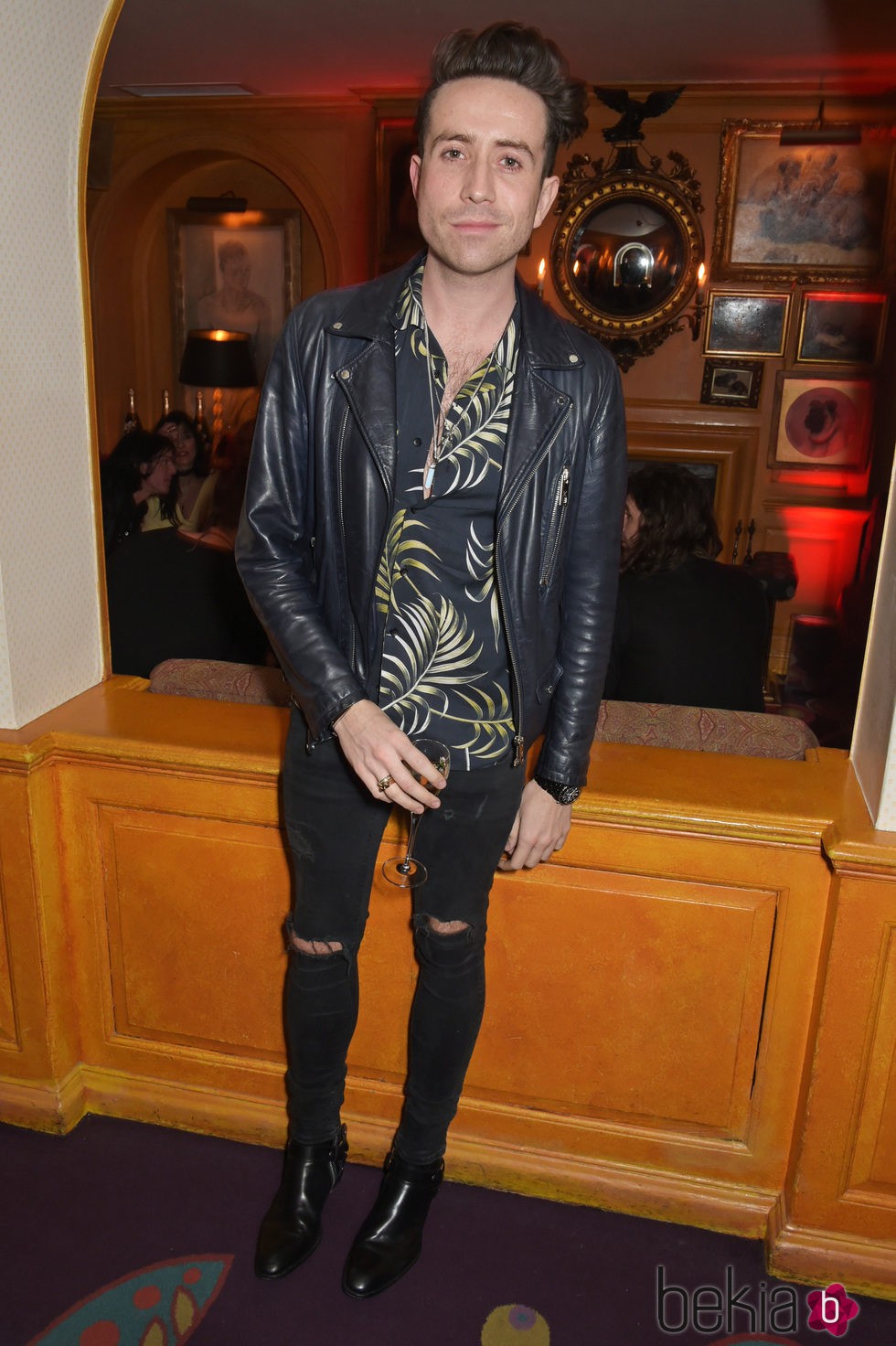 Nick Grimshaw en la fiesta ofrecida por Madonna tras la entrega de los Brit Awards 2015