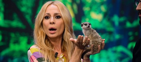 Marta Sánchez con un suricata en 'El Hormiguero'