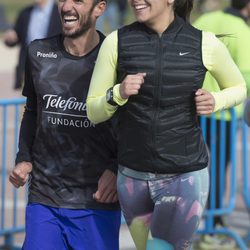 Chema Martínez y Cristina Pedroche en una carrera solidaria