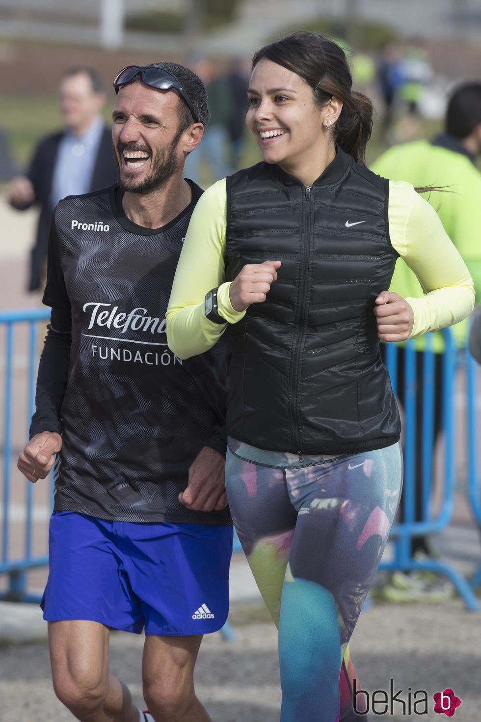 Chema Martínez y Cristina Pedroche en una carrera solidaria